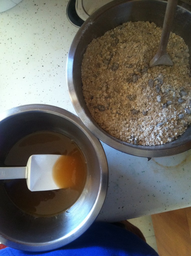 Wet and dry ingredients; seperate